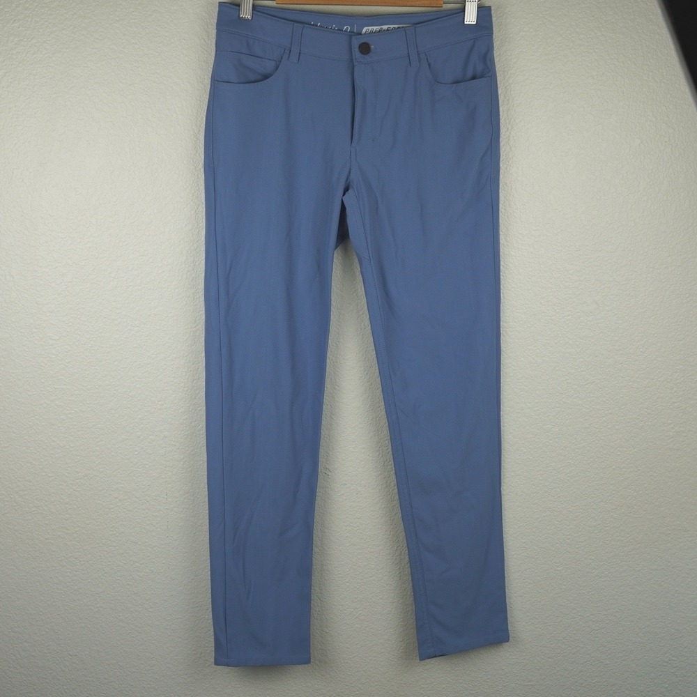 Johnnie-O Prep-Formance Pants Ripple Blue Size 14‎ Stretch Golf Casual Trousers